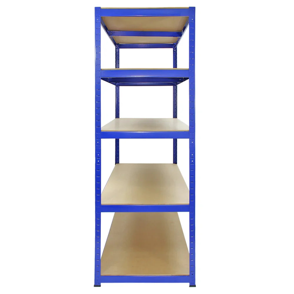 Monster Racking T-Rax Strong Storage Shelves, Blue, 120cm W, 60cm D, Set of 10