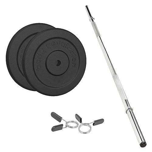 1.2m 1" Barbell and 10Kg Set Cast Iron Weight Plate