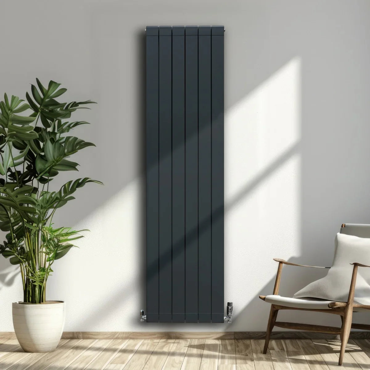 Aluminium Radiator – 1800mm x 475mm – Anthracite Grey
