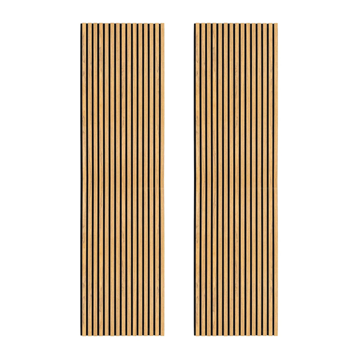 Acoustic Slat Wall Panels x 2 - Oak