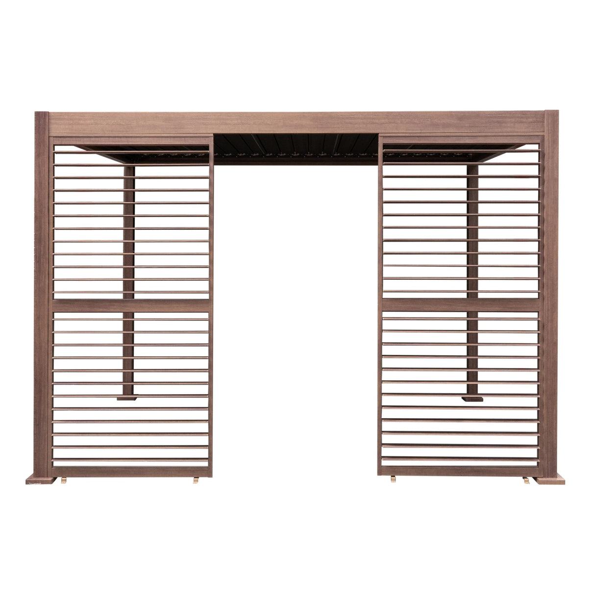 Wood Effect Aluminium Pergola Shutter Panel – 92cm Wide