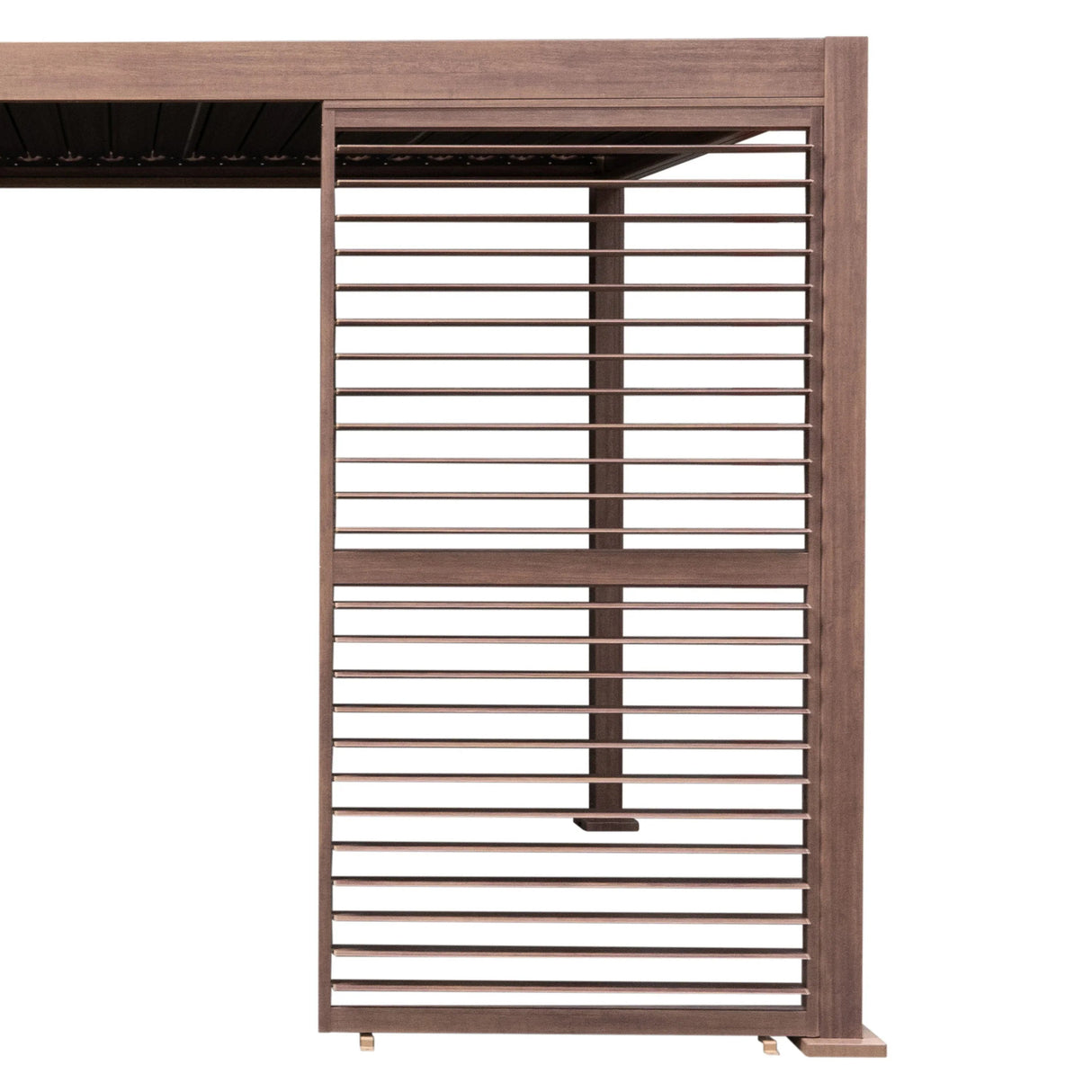 Wood Effect Aluminium Pergola Shutter Panel - 123cm Wide