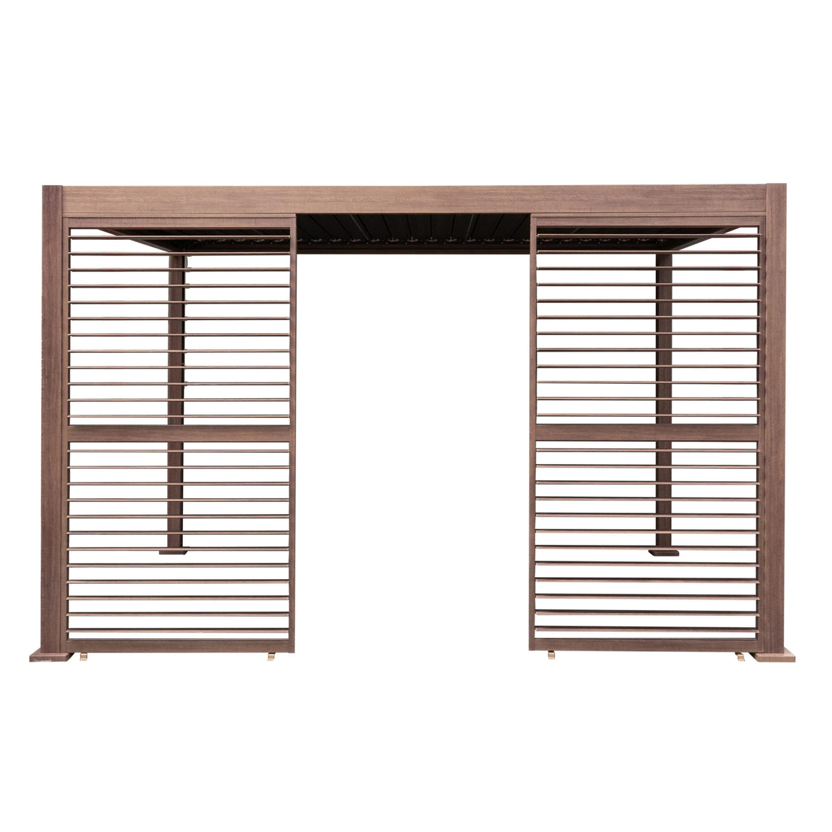 Wood Effect Aluminium Pergola Shutter Panel - 123cm Wide
