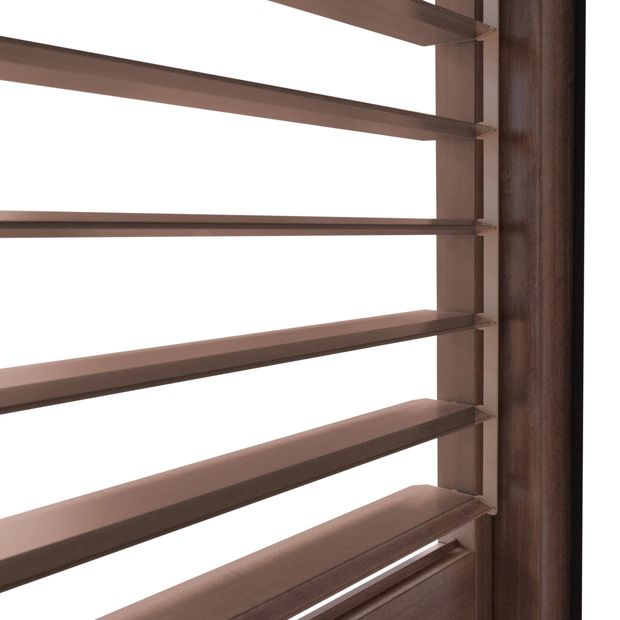 Wood Effect Aluminium Pergola Shutter Panel - 123cm Wide