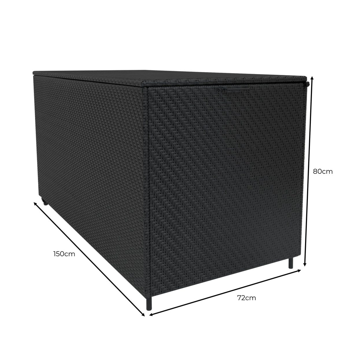 Rattan Storage Box 700L - Black