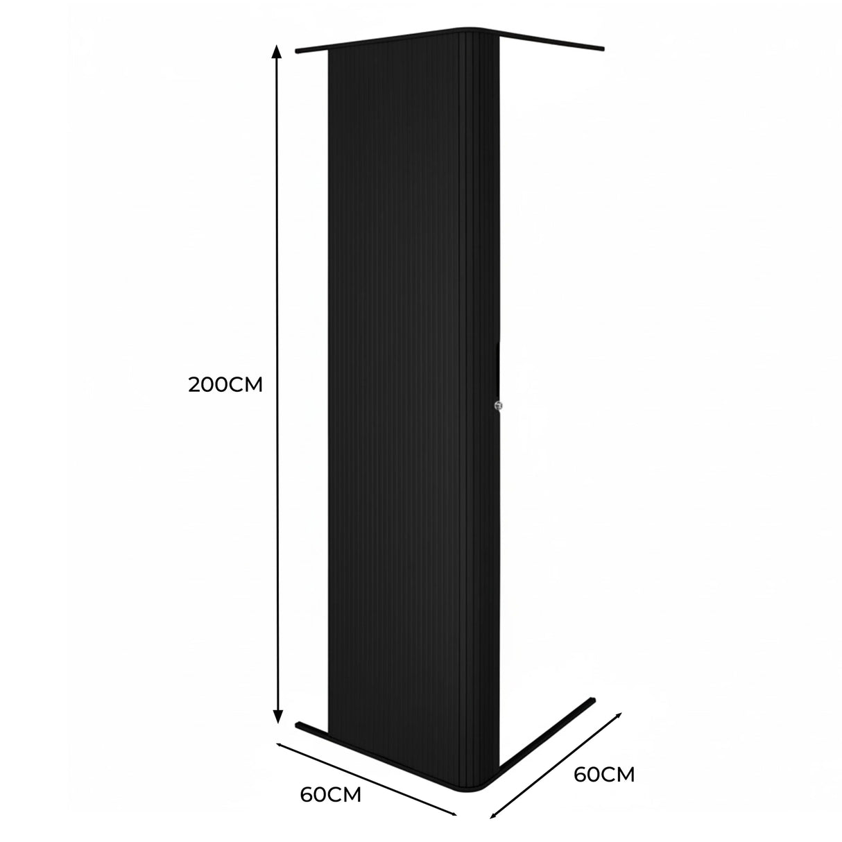 Tambour Shower Door – Black