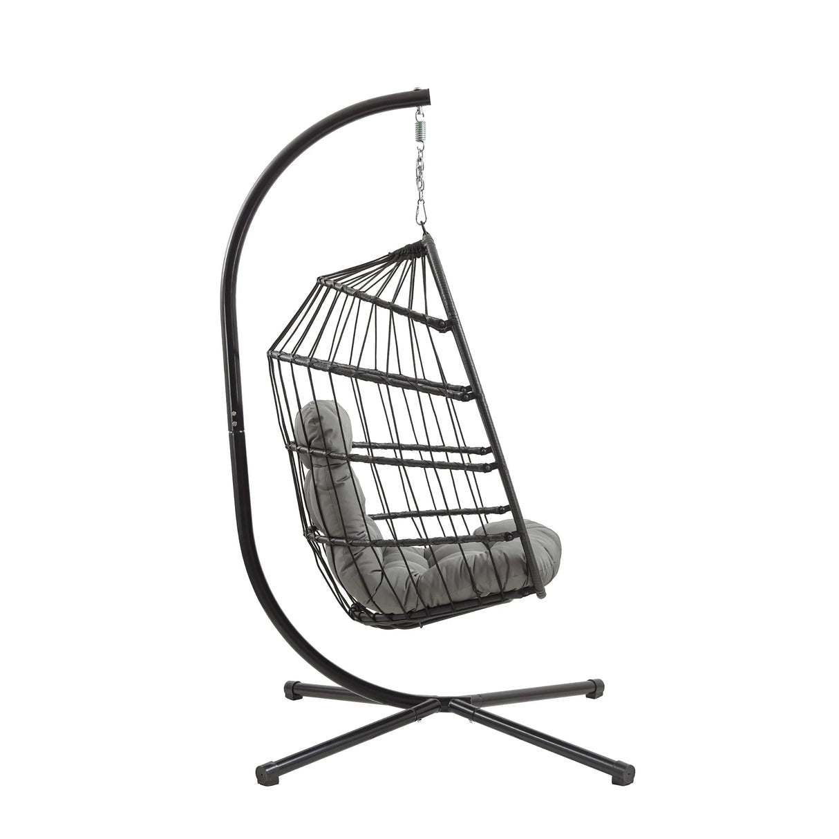 Rattan Hanging Egg Chair – Black