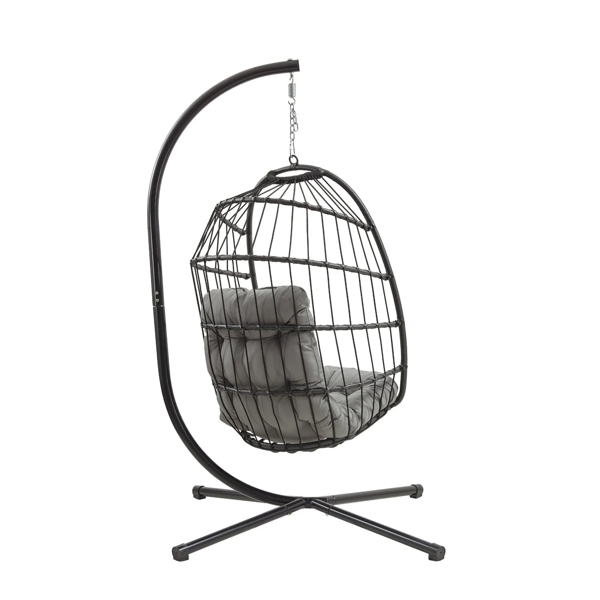 Rattan Hanging Egg Chair – Black