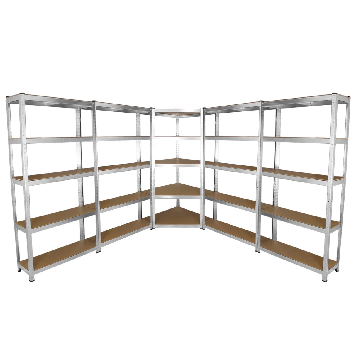 Galwix 90cm Racking Bundle: Corner Shelving and 4 Garage Racking Bays