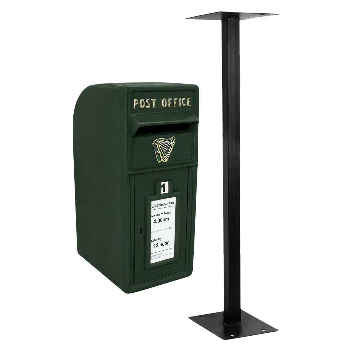 Green Irish Post Box with Stand