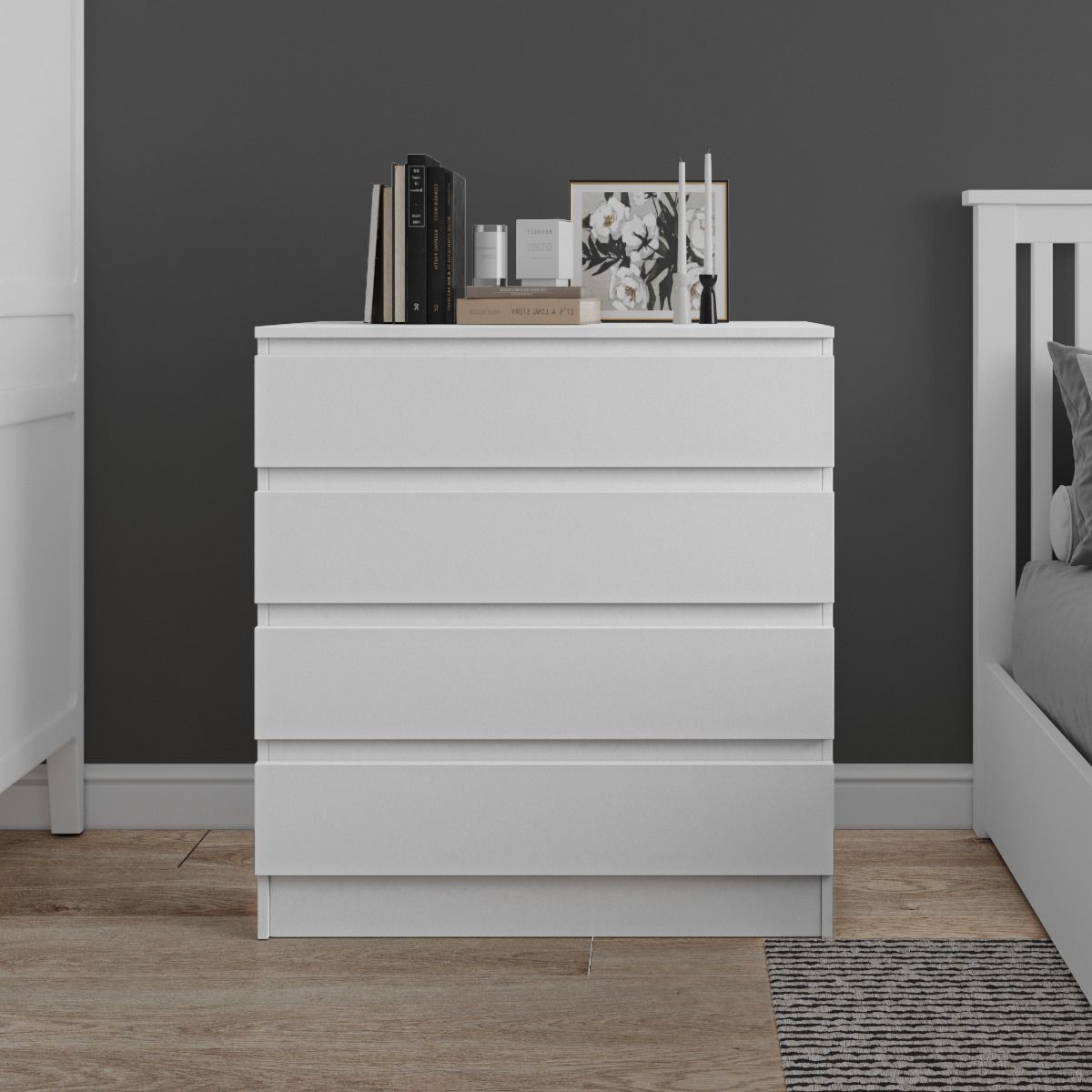 Flair Toivo Chest Of 4 Drawers White