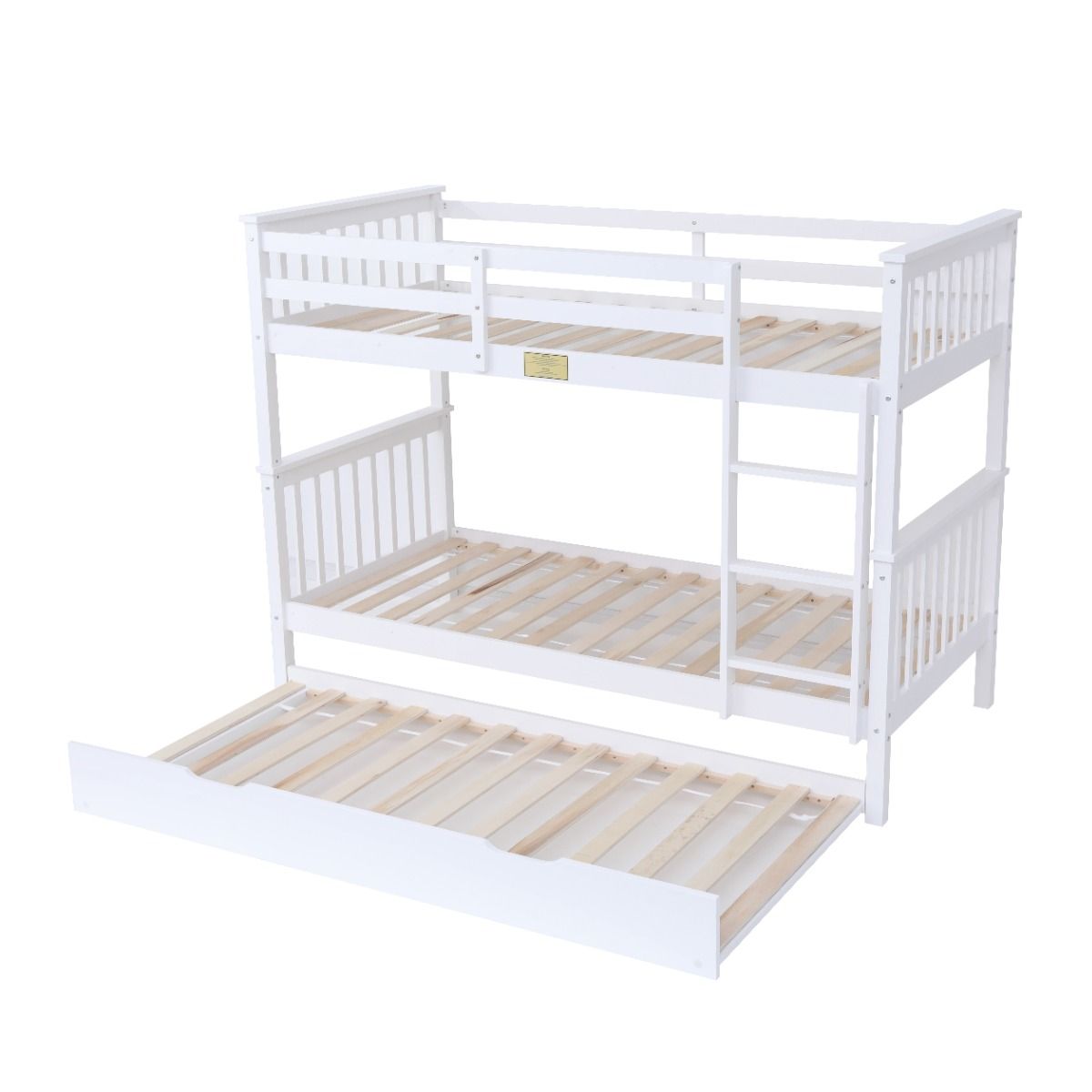 Flair Zoom Detachable Bunk Bed with Trundle White