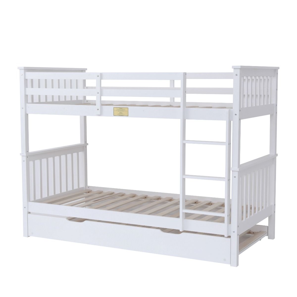 Flair Zoom Detachable Bunk Bed with Trundle White