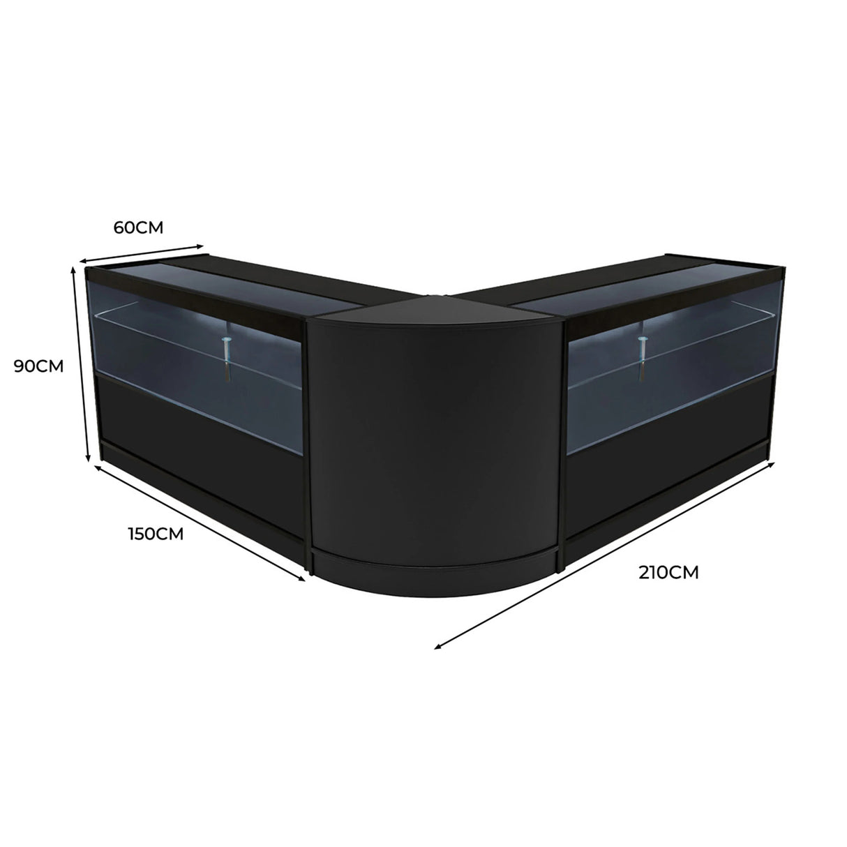 Selene LED Shop Counter Set CM60 & 2 x C1500 - Black