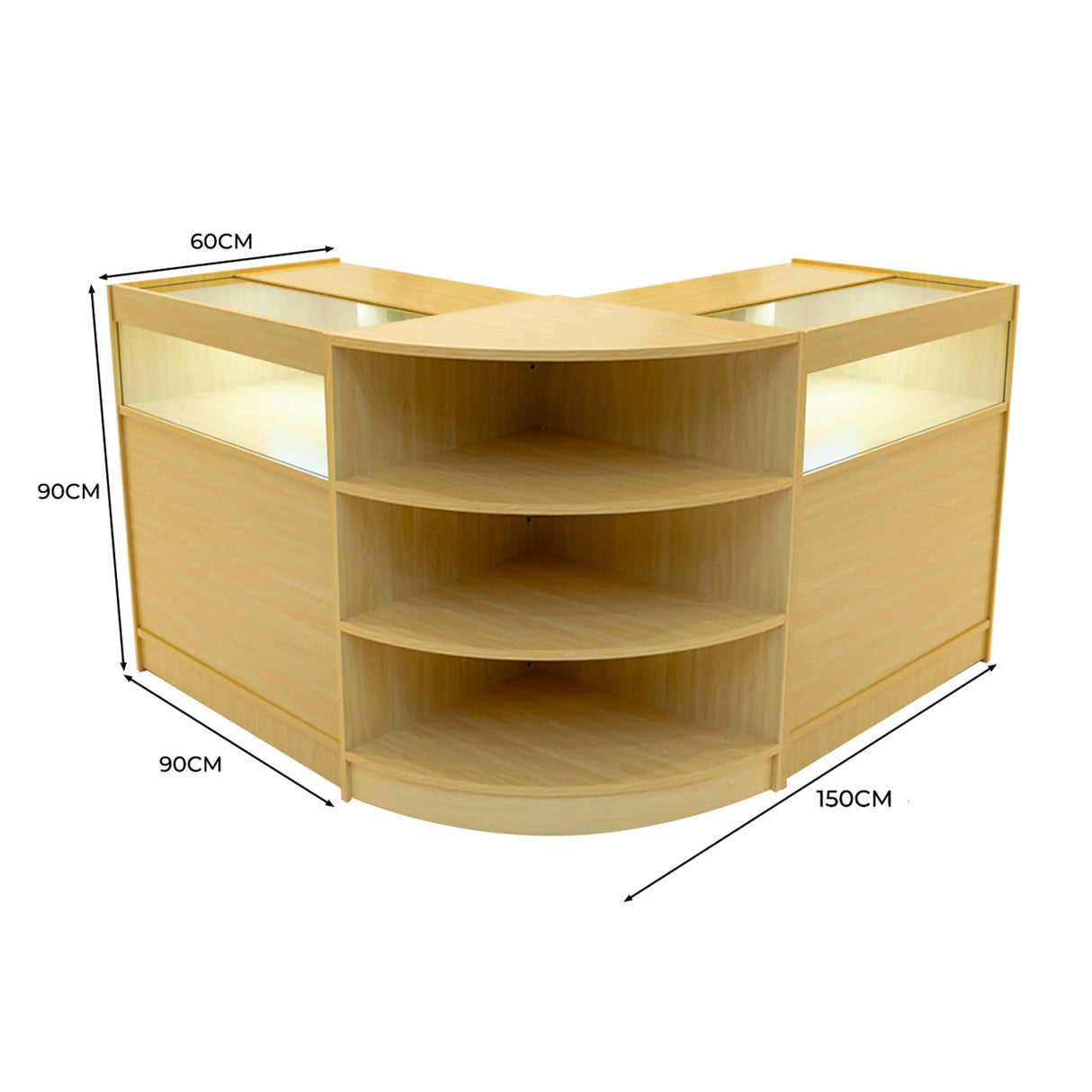Theseus LED Shop Counter Set LM60 & 2 x B900 - Maple