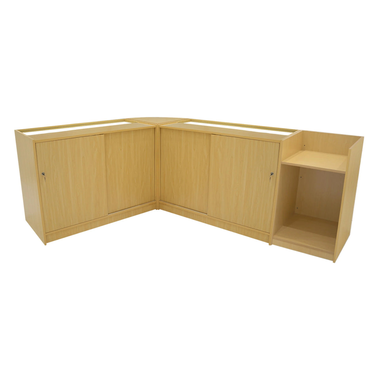 Luna LED Shop Counter Set CM60, TB60 & 2 x B1200 - Maple