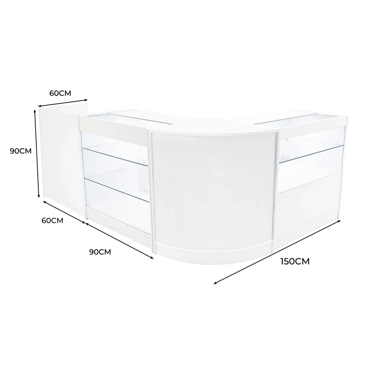 Vega LED Shop Counter Set K900, C900, TB60 & CM60 - White