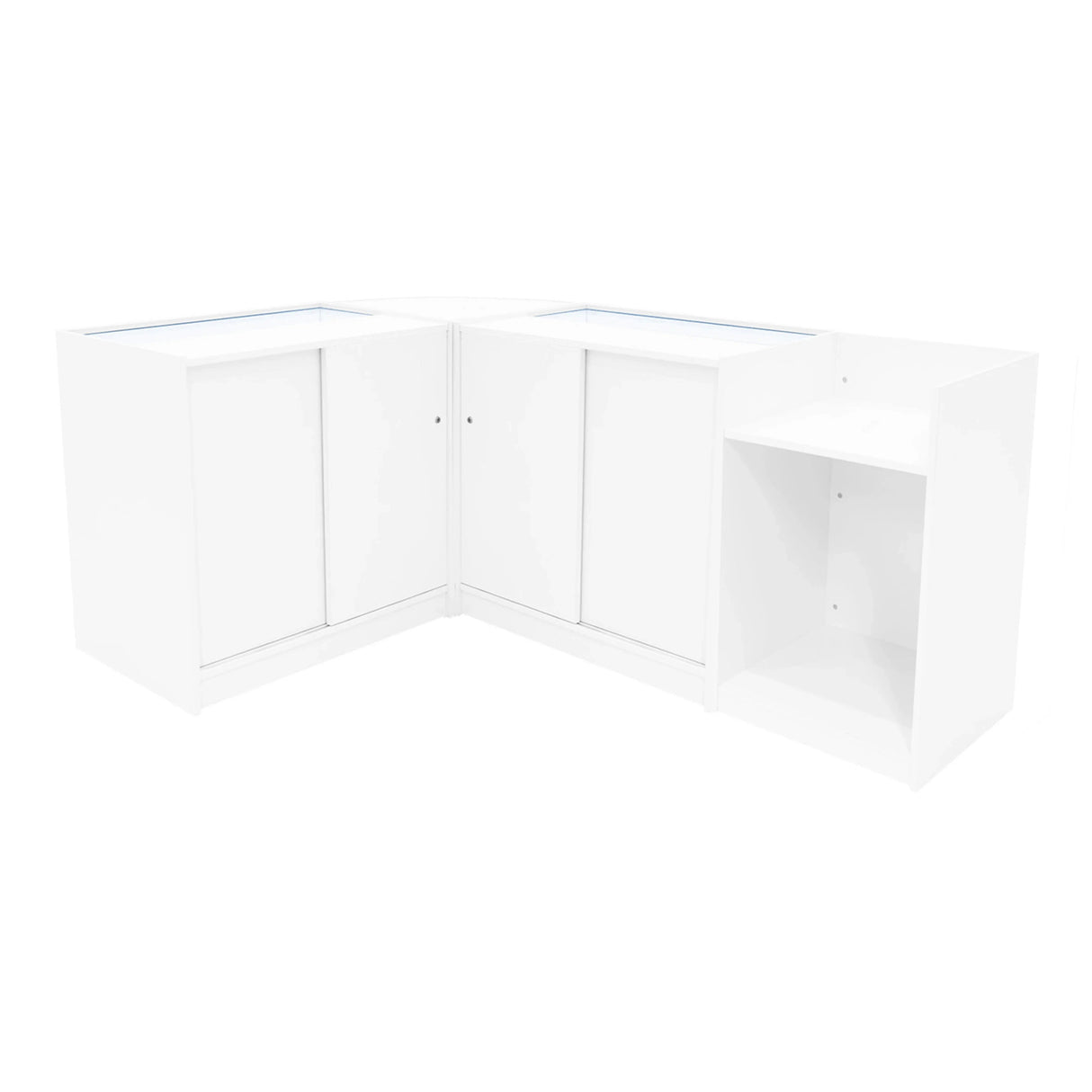 Europa LED Shop Counter Set B900, C900, TB60 & LM60 - White