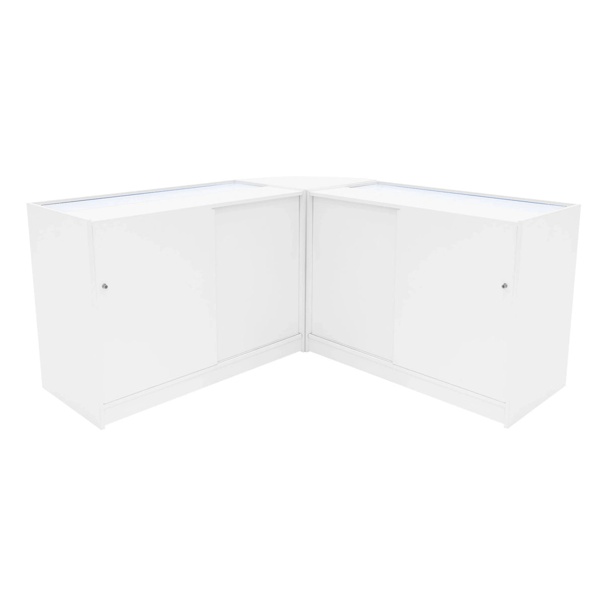 Harmonia LED Shop Counter Set B1200, C1200 & LM60 - White