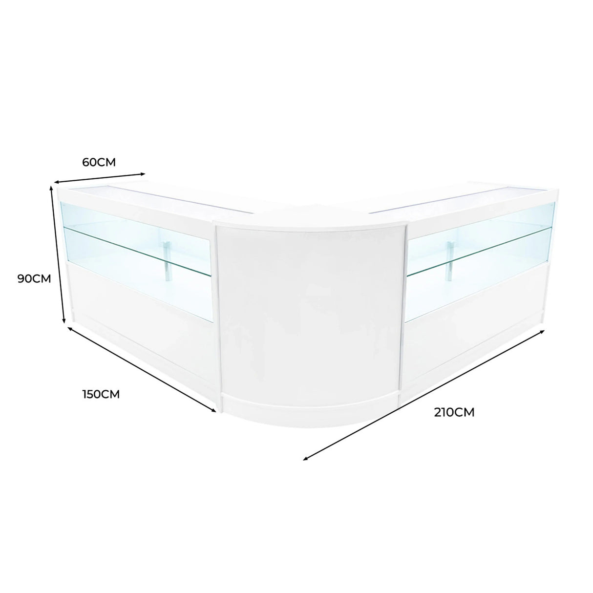 Selene LED Shop Counter Set CM60 & 2 x C1500 - White