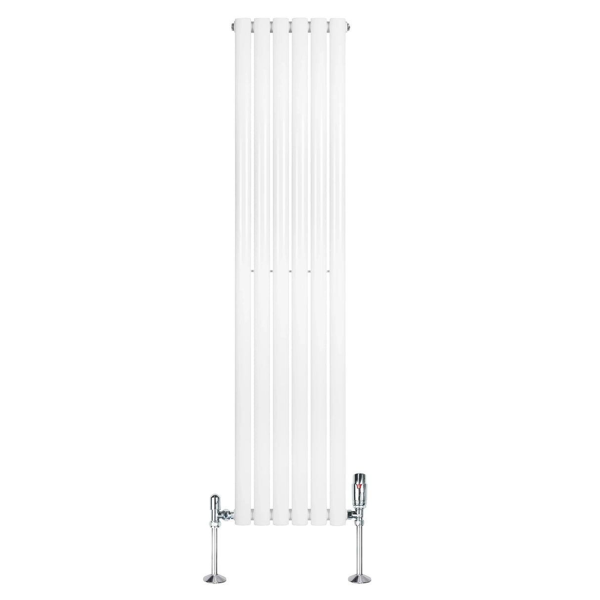 Oval Single Column Radiator & Valves – 1600mm x 360mm – White