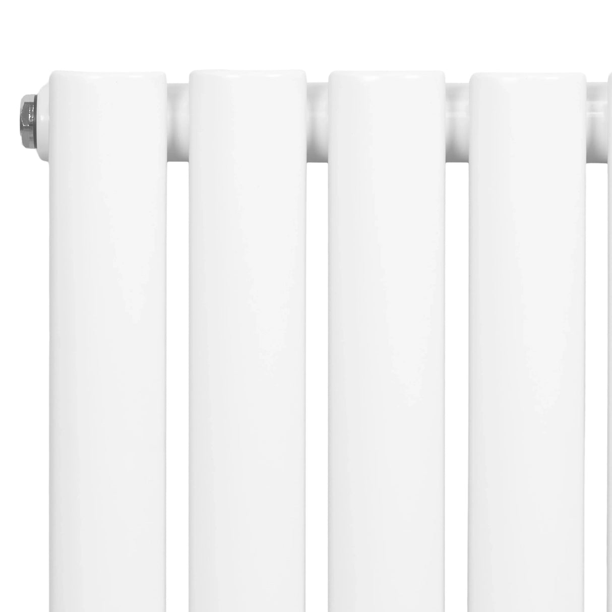 Oval Single Column Radiator & Valves – 1800mm x 600mm – White