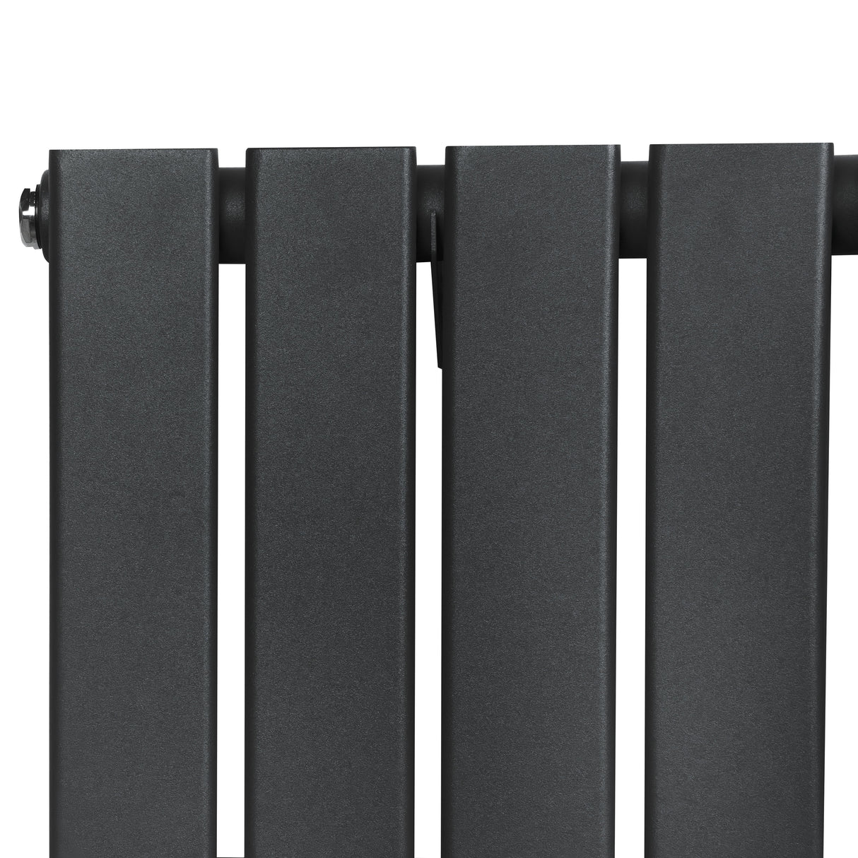 Flat Single Column Radiator & Valves – 600mm x 910mm – Anthracite Grey