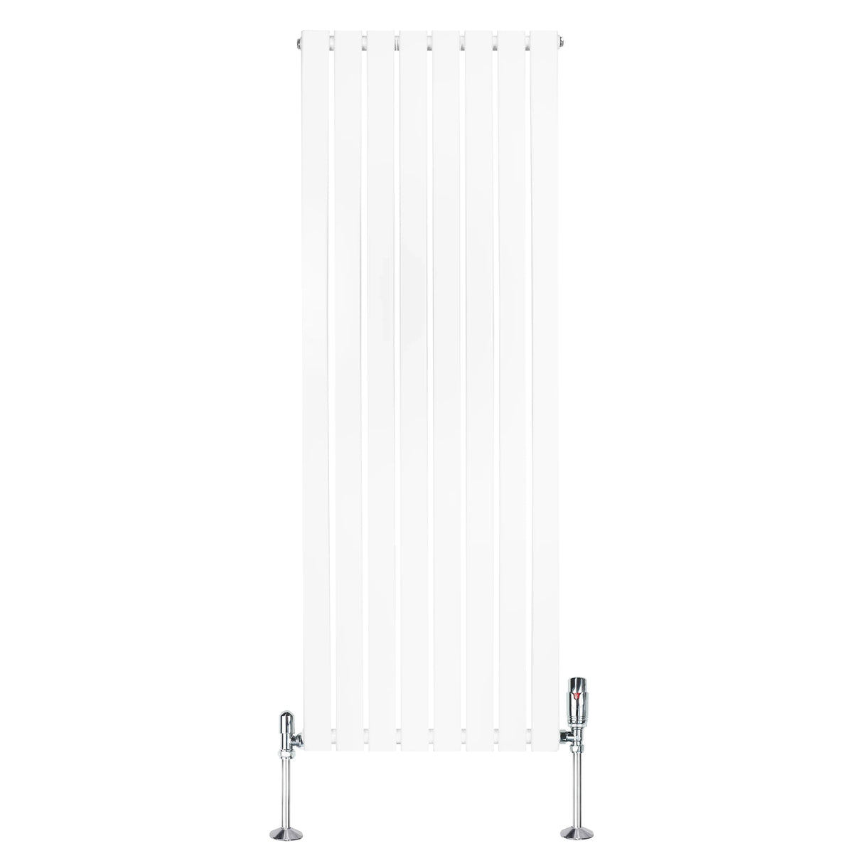 Flat Single Column Radiator & Valves – 1600mm x 560mm – White