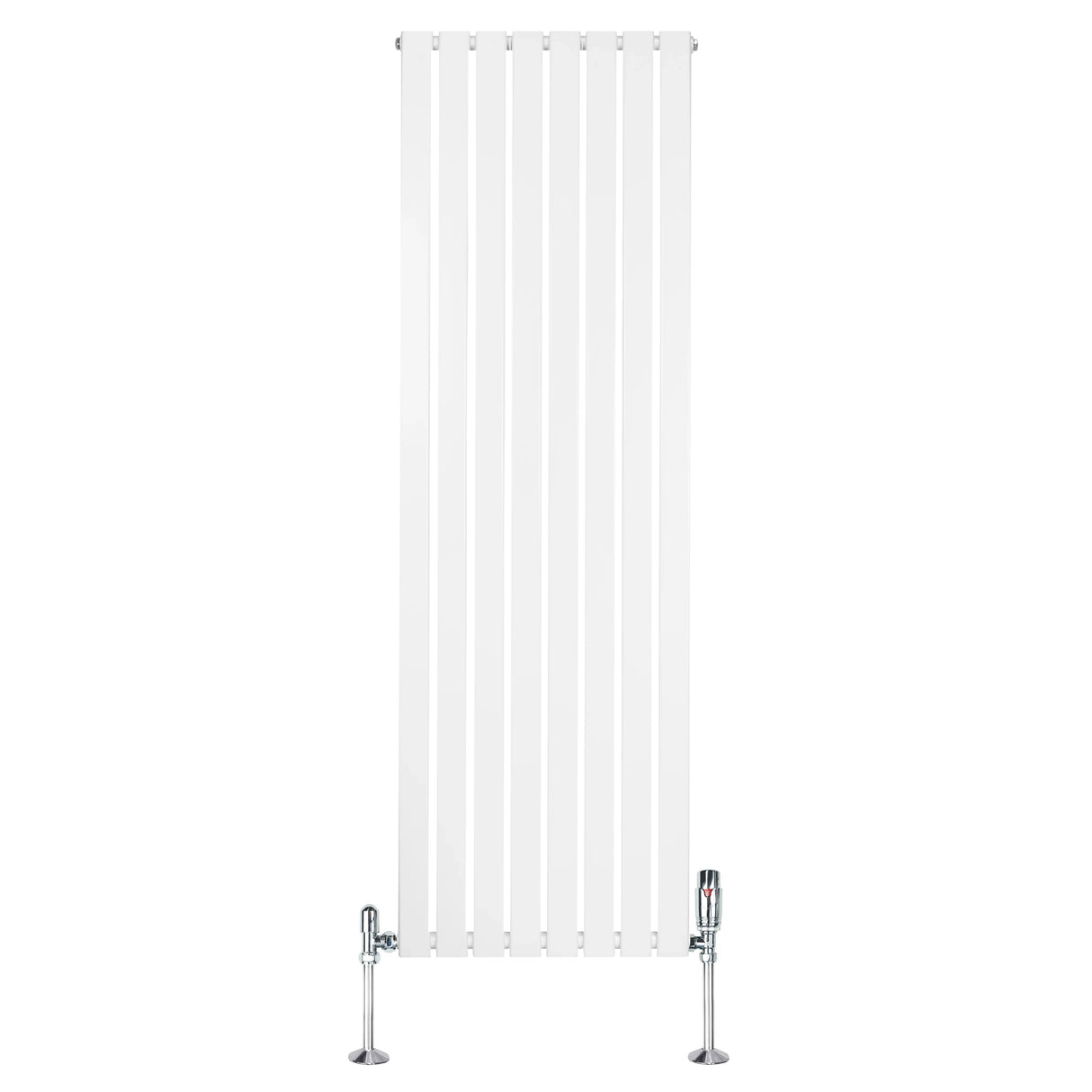 Flat Single Column Radiator & Valves – 1800mm x 560mm – White