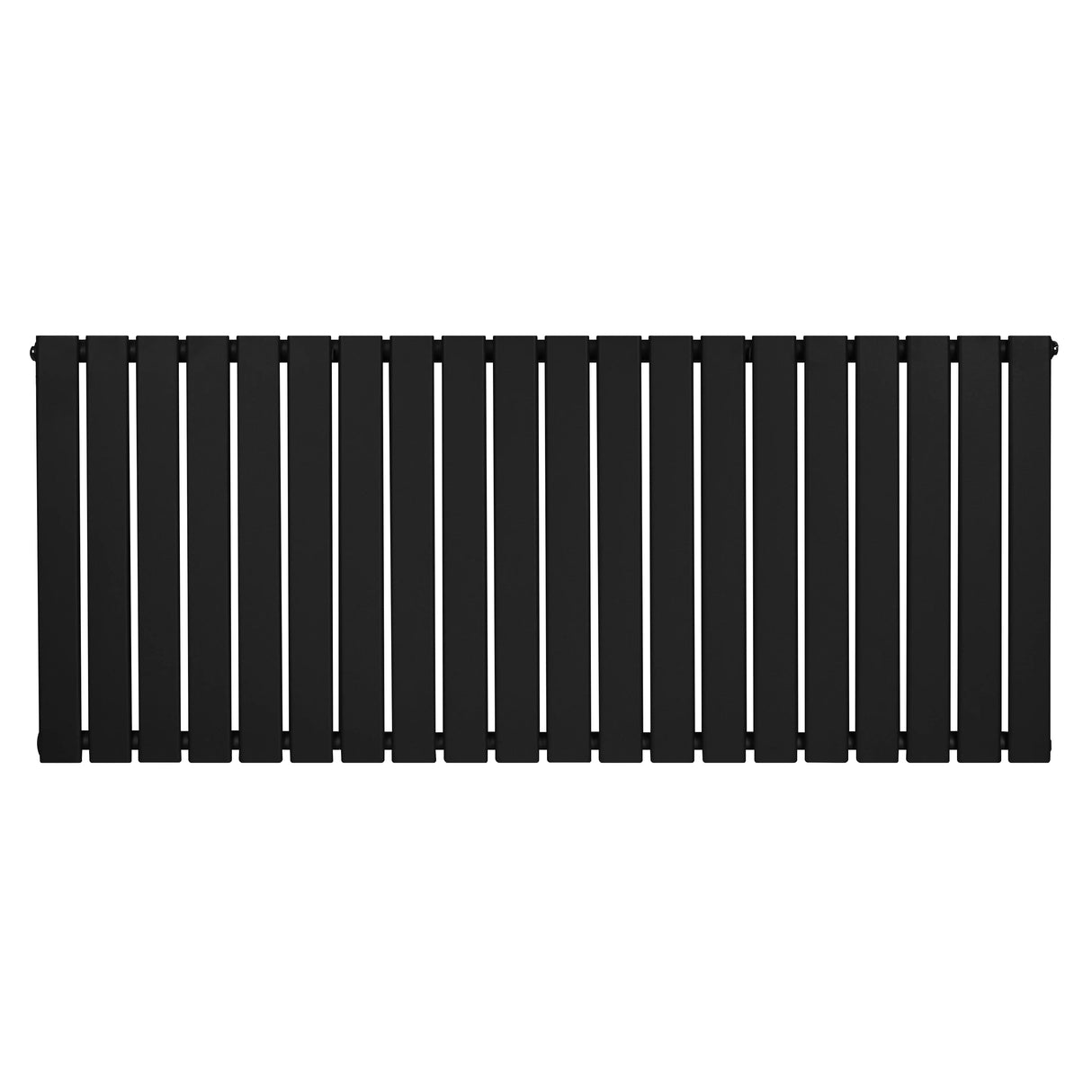 Flat Single Column Radiator - 600 x 1400mm - Black