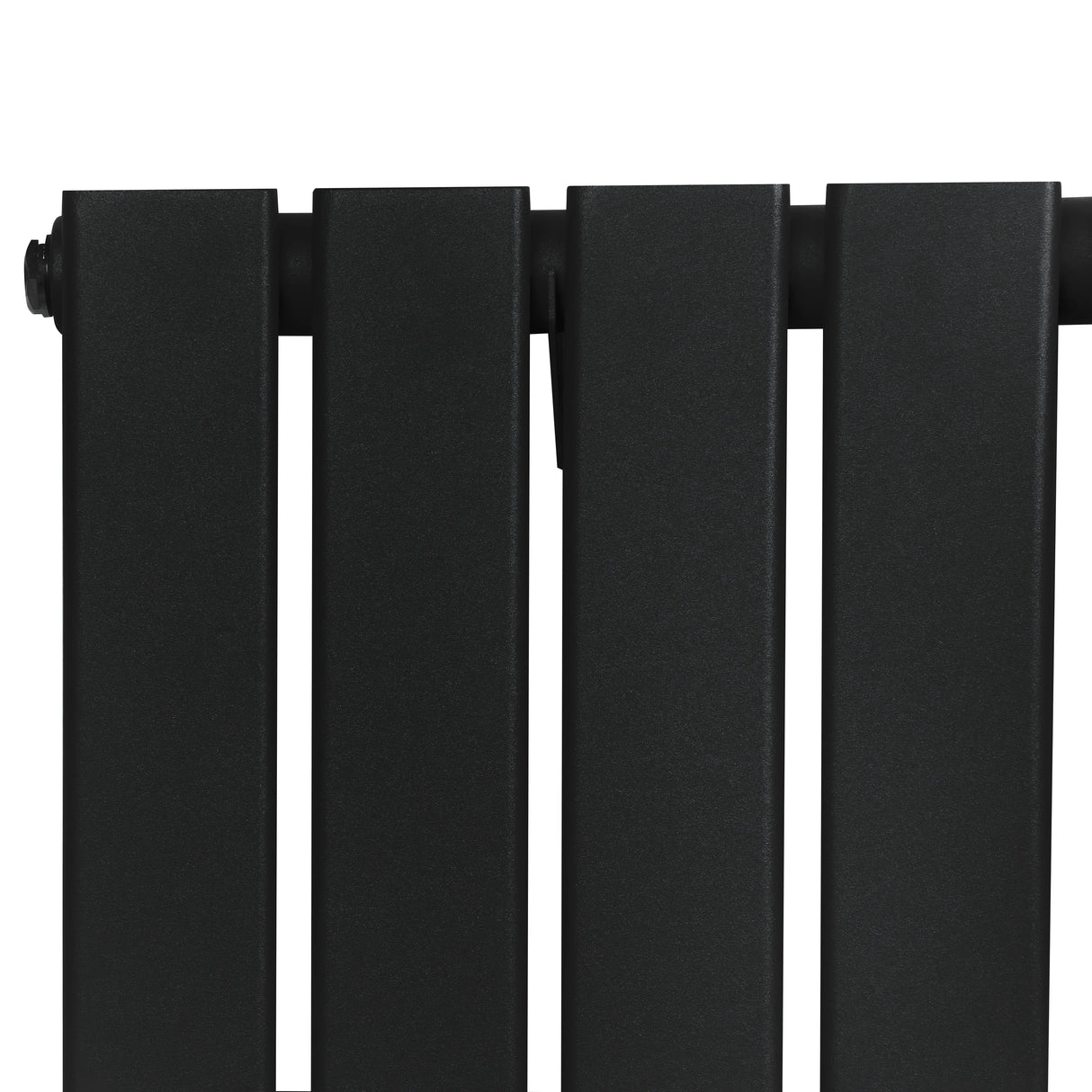 Flat Single Column Radiator - 1600 x 280mm - Black