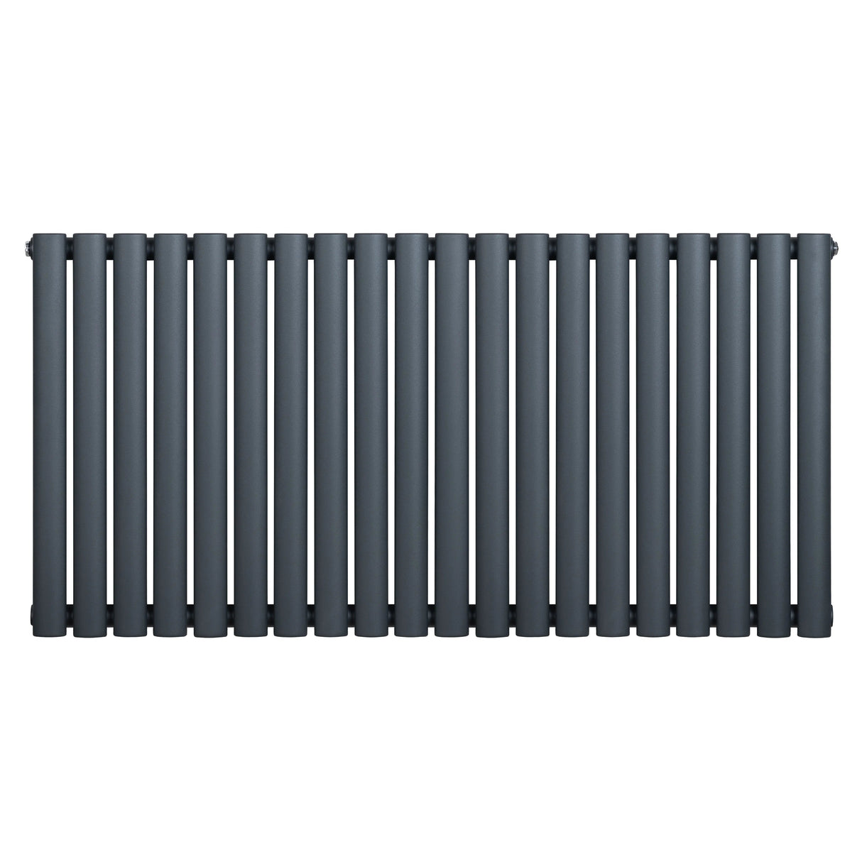 Oval Single Column Radiator - 600 x 1200mm - Anthracite Grey