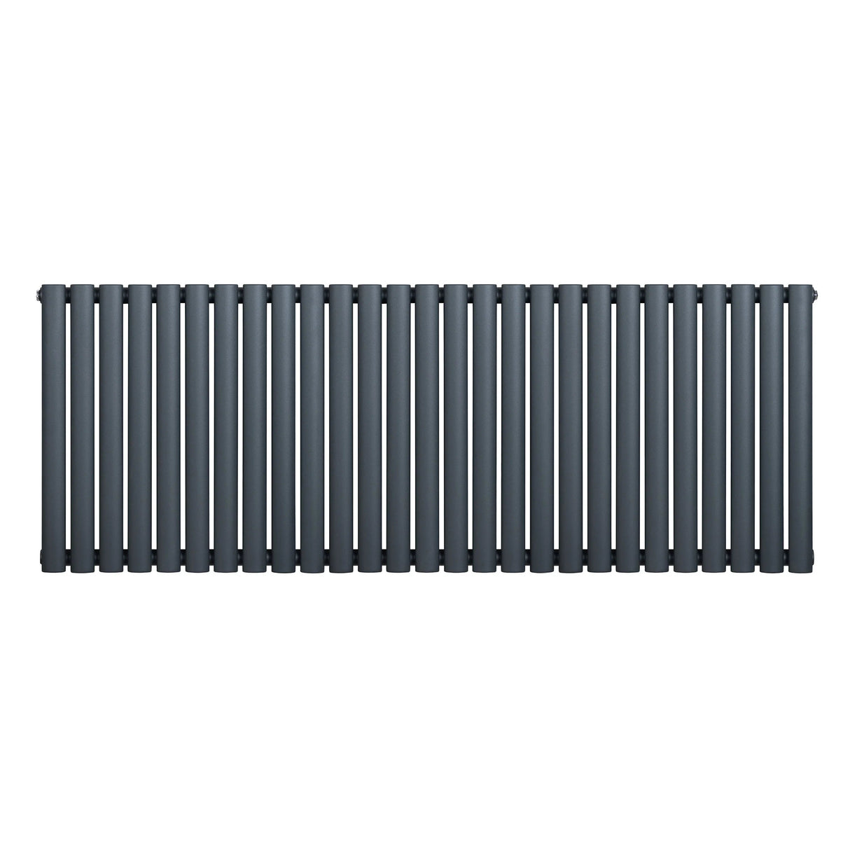 Oval Single Column Radiator - 600 x 1620mm - Anthracite Grey