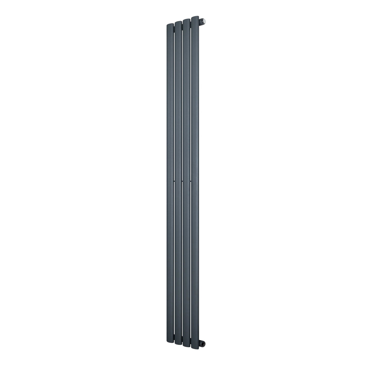 Oval Single Column Radiator - 1800 x 240mm - Anthracite Grey