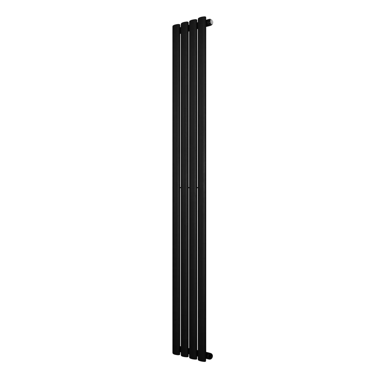 Oval Single Column Radiator - 1800 x 240mm - Black