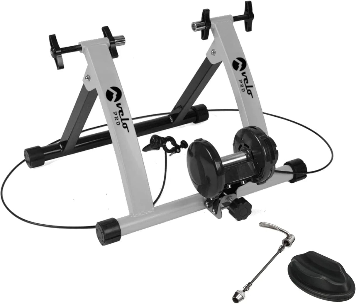 Velo Pro Silver Magnetic Turbo Trainer with Mat