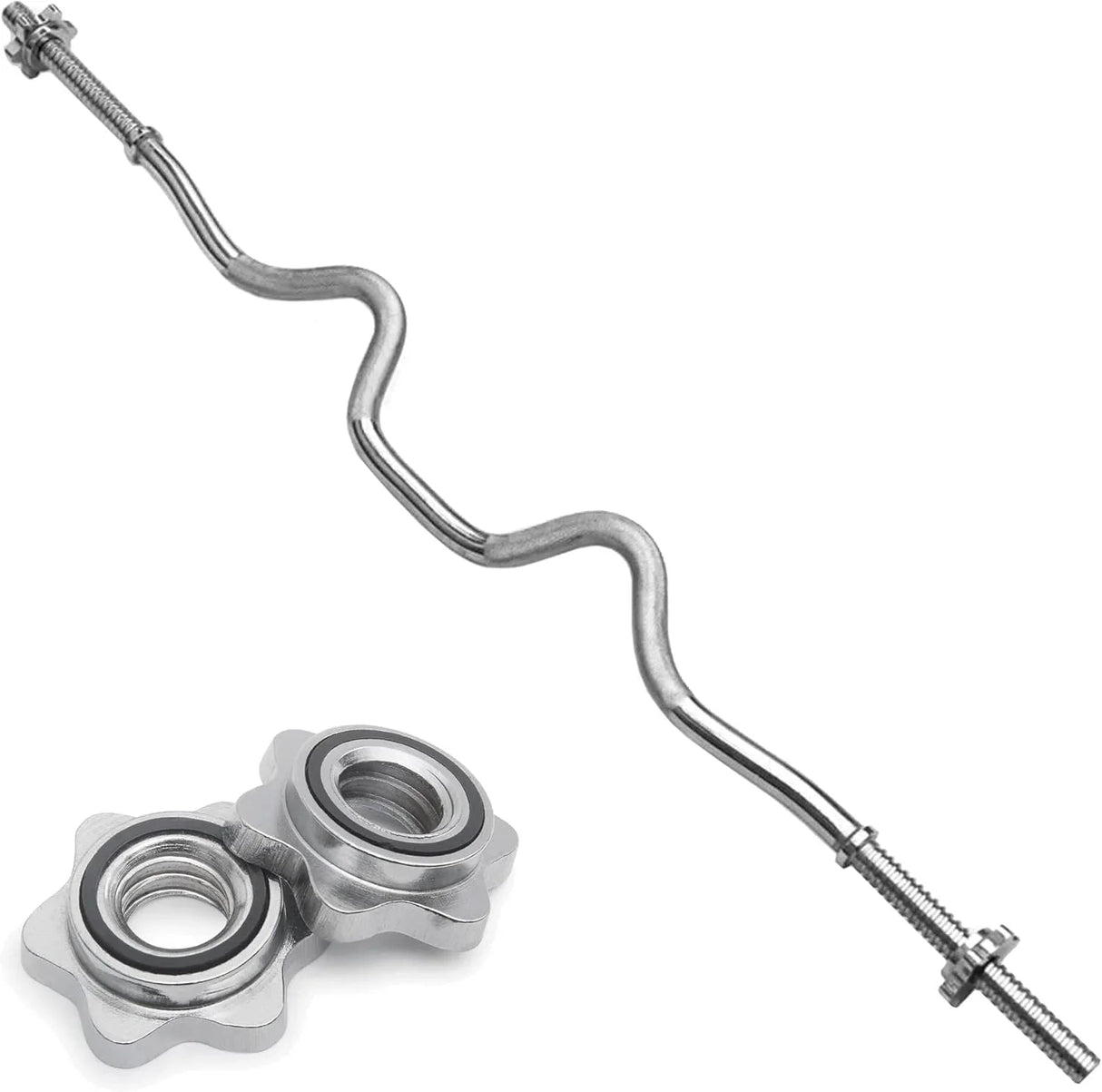 Body Revolution EZ 1" Super Curl Barbell Bar - 1.2m