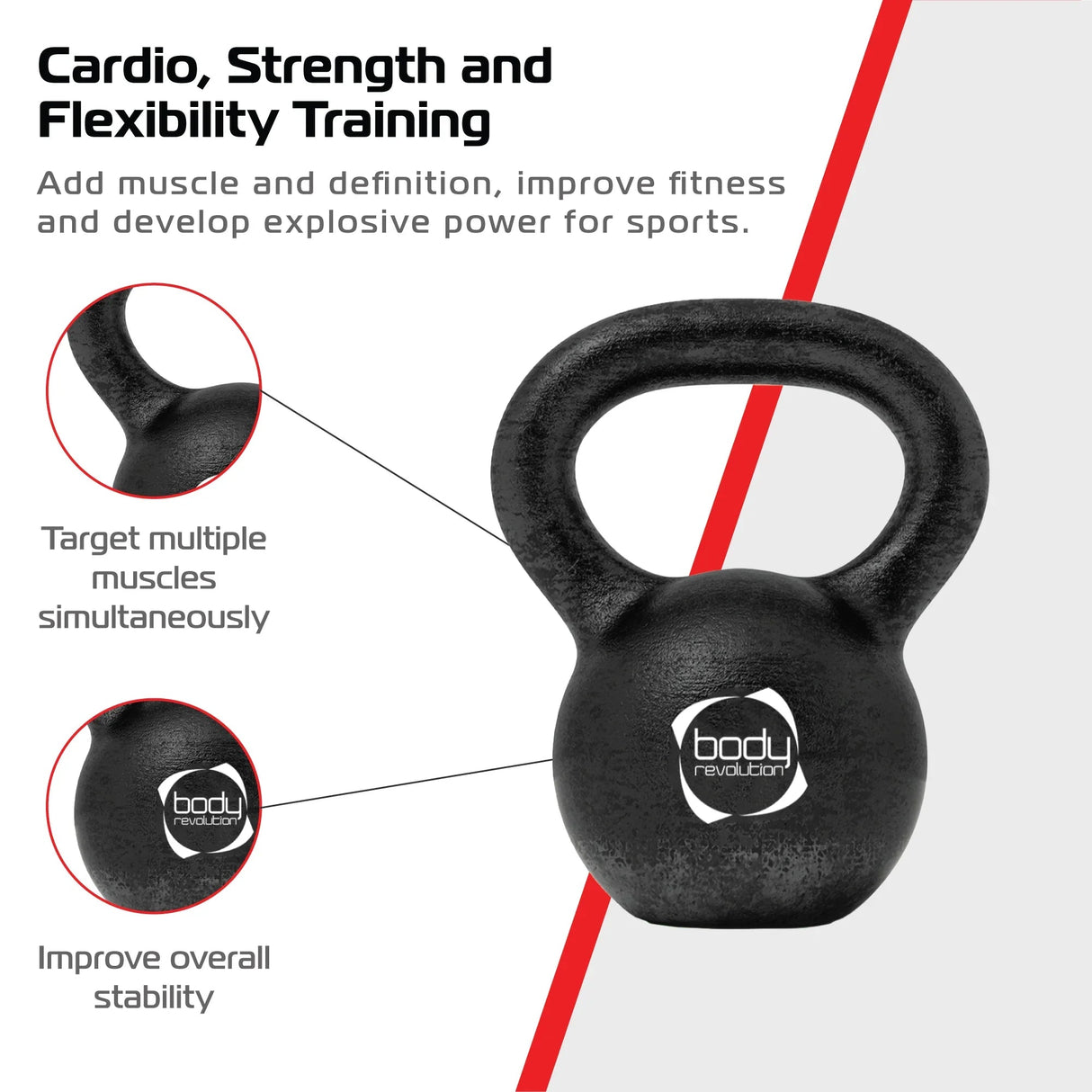 Body Revolution 8 kg Cast Iron Kettlebells