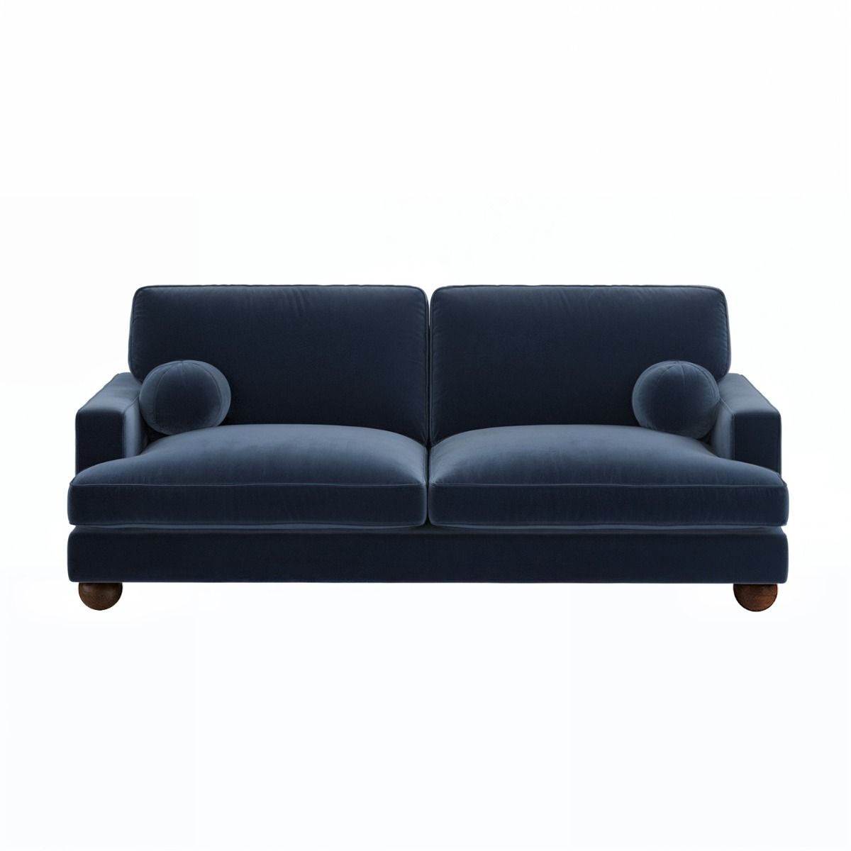 SOLACE+CO Addison 3 Seater Blue Velvet Sofa