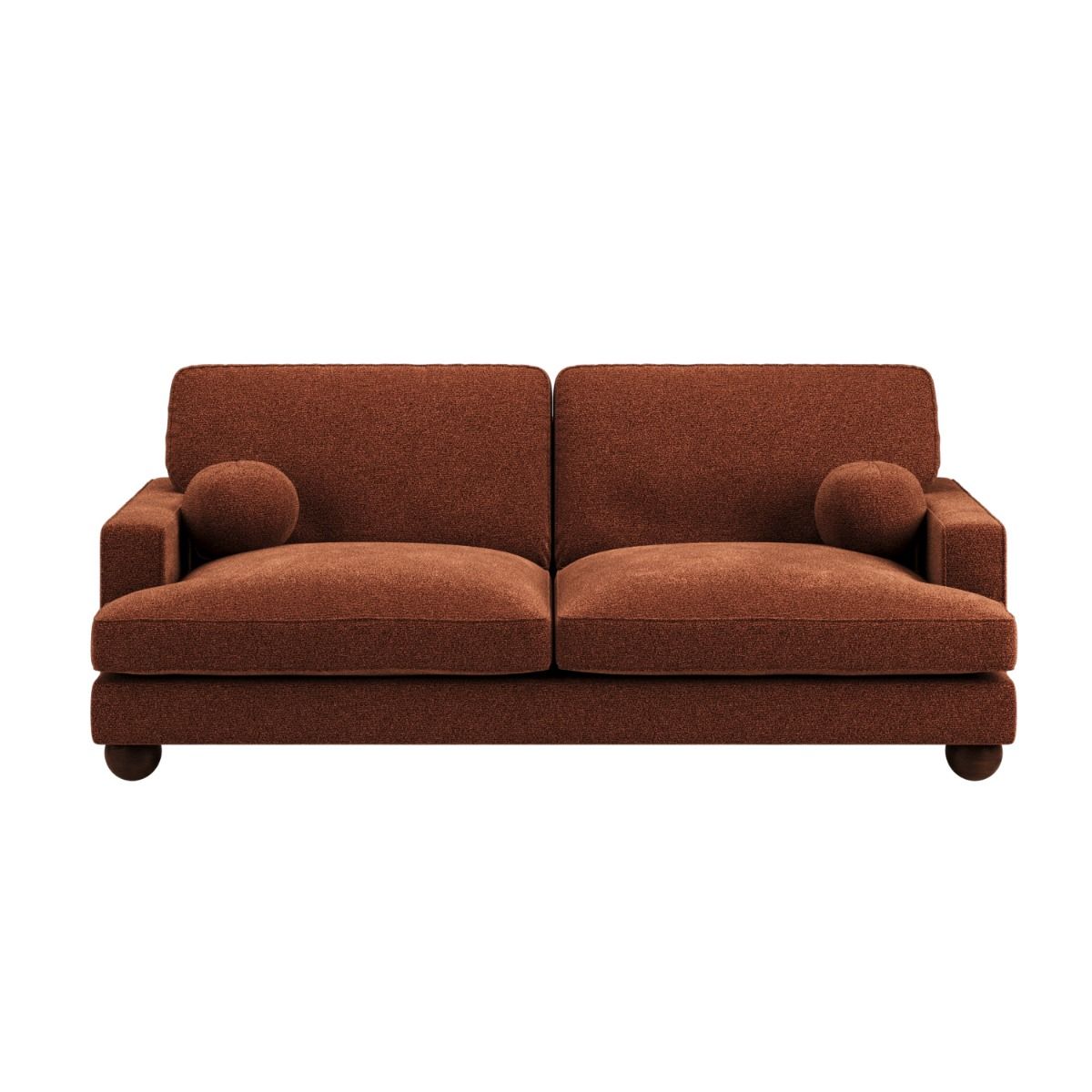 SOLACE+CO Addison 3 Seater Sofa Burnt Orange Chenille