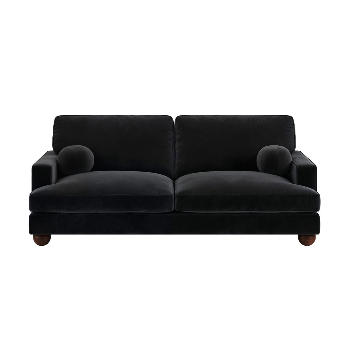 SOLACE+CO Addison 3 Sofa Black Velvet