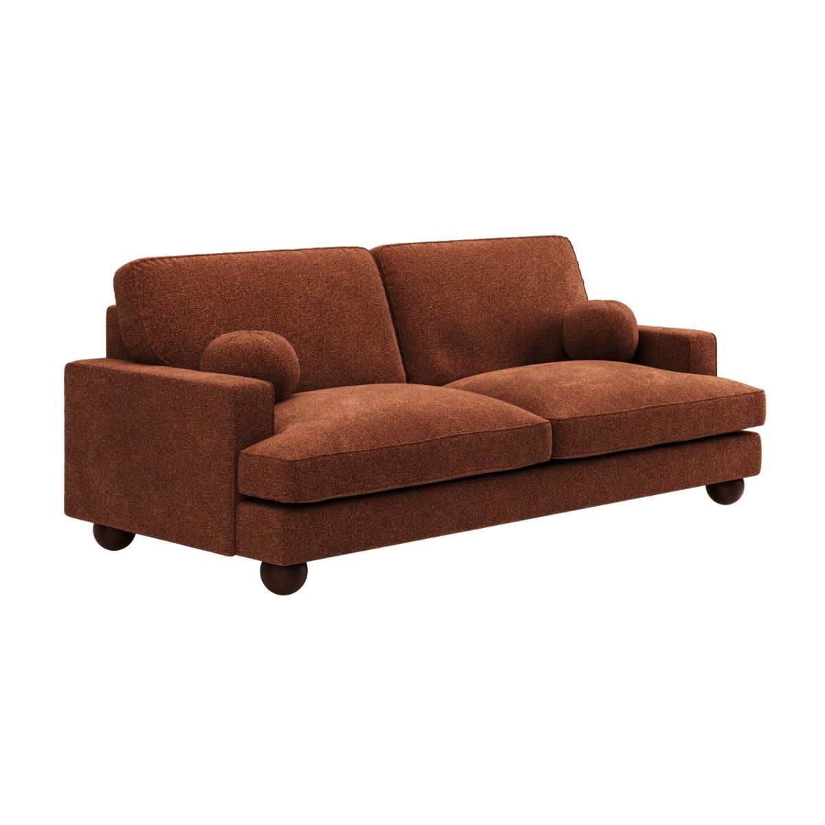 SOLACE+CO Addison 3 Seater Sofa Burnt Orange Chenille