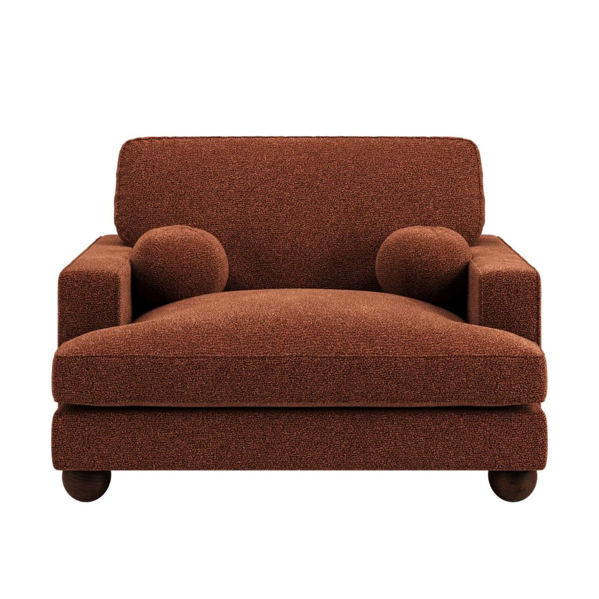 SOLACE+CO Addison Loveseat Burnt Orange Chenille
