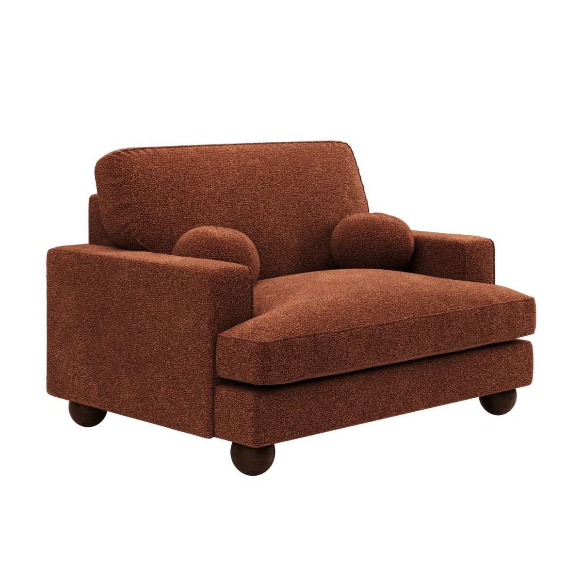 SOLACE+CO Addison Loveseat Burnt Orange Chenille