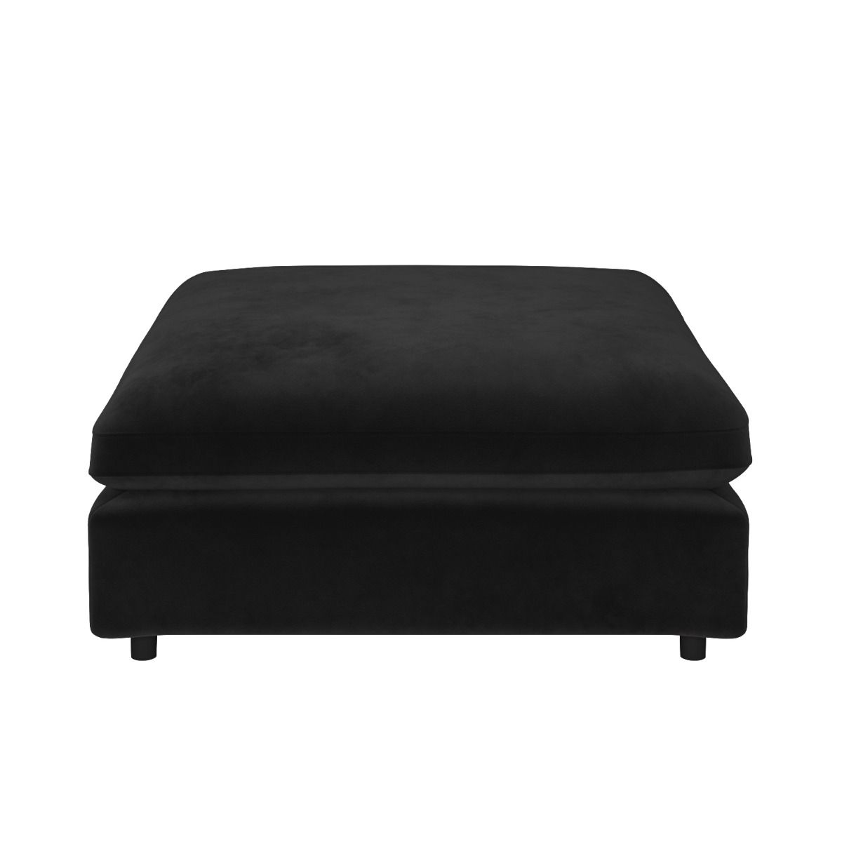 SOLACE+CO Asher Footstool Black Velvet
