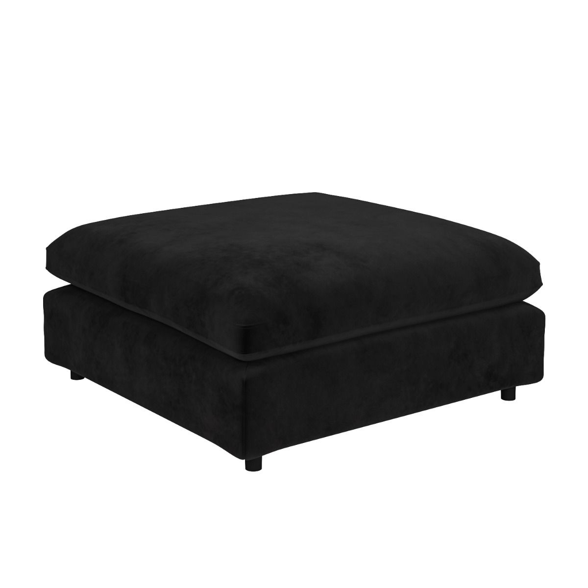 SOLACE+CO Asher Footstool Black Velvet
