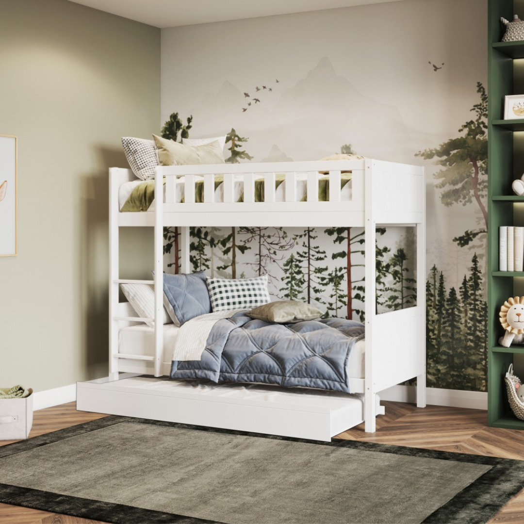 Flair Bea Shorty Wooden Bunk Bed White