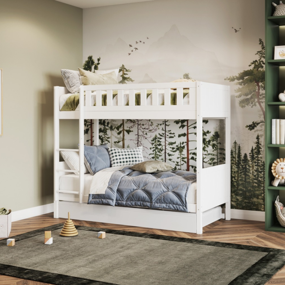 Flair Bea Shorty Wooden Bunk Bed White