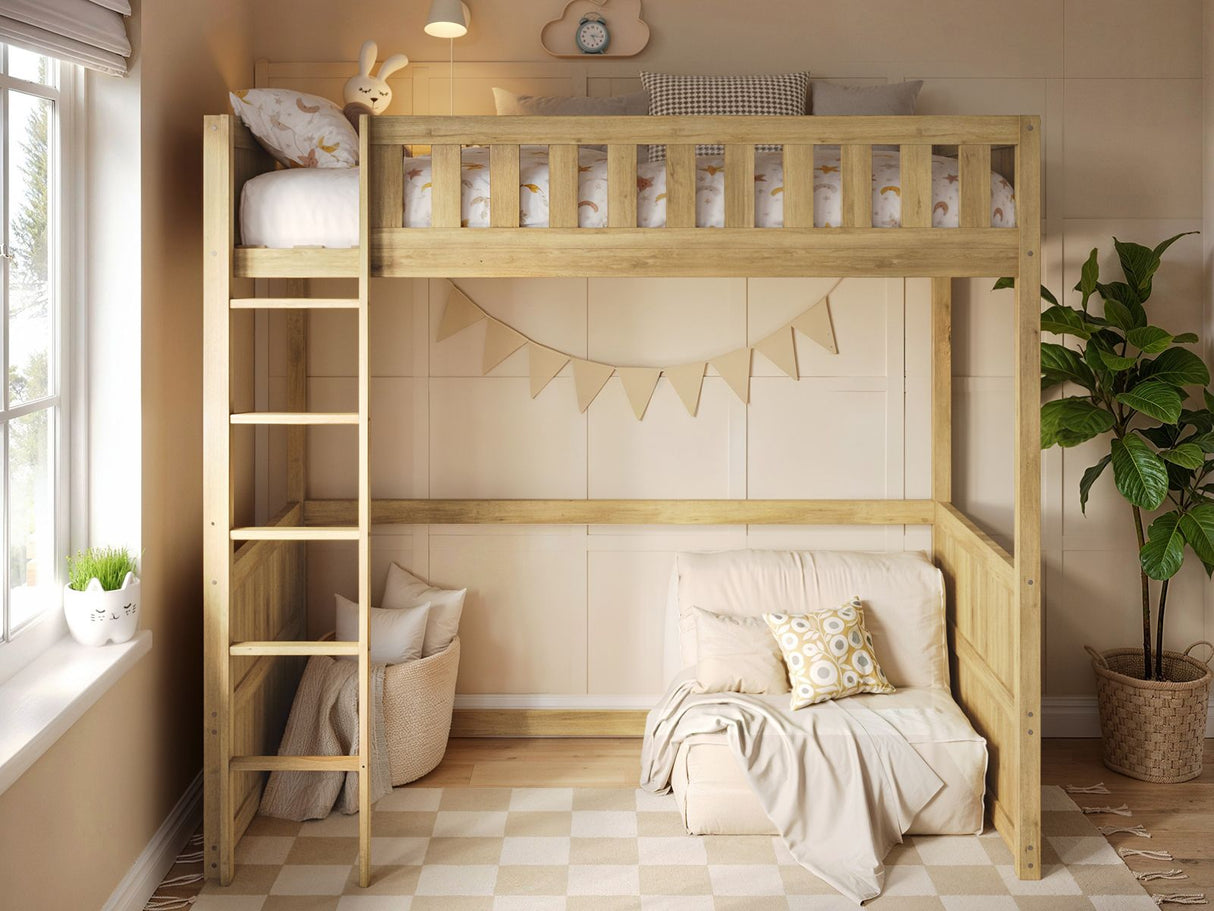 Flair Bea Wooden High Sleeper-Oak