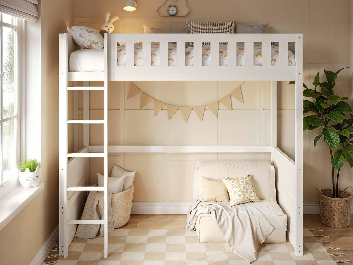 Flair Bea Wooden High Sleeper-White
